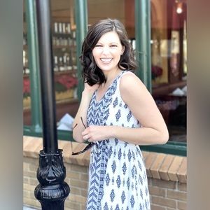 Tuchuzy Sleeveless Summer Chevron Maxi Dress